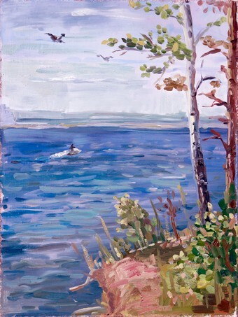 Waterscape oil painting